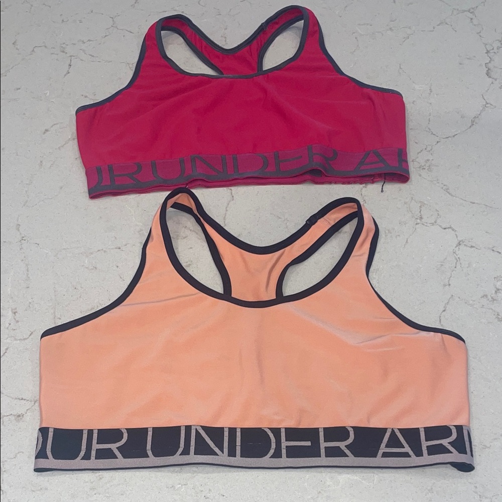 Under Armour Pink and Peach Sports Bras